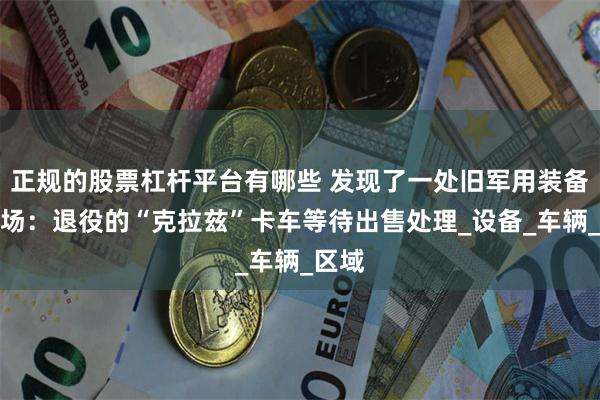 正规的股票杠杆平台有哪些 发现了一处旧军用装备堆放场：退役的“克拉兹”卡车等待出售处理_设备_车辆_区域