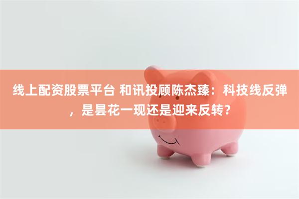 线上配资股票平台 和讯投顾陈杰臻：科技线反弹，是昙花一现还是迎来反转？