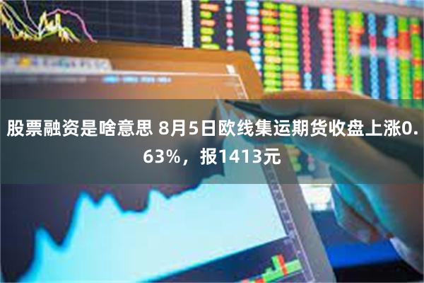 股票融资是啥意思 8月5日欧线集运期货收盘上涨0.63%，报1413元