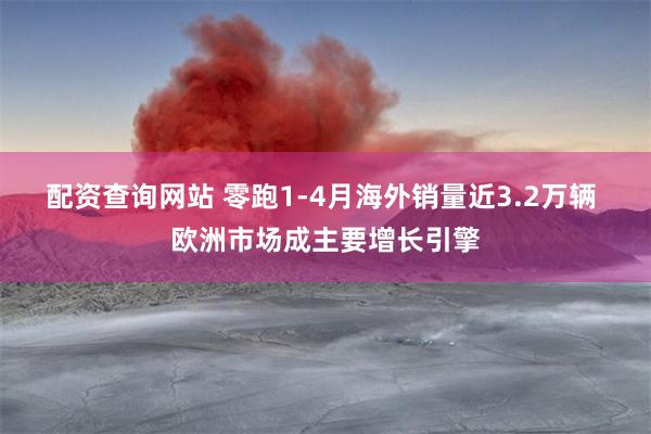 配资查询网站 零跑1-4月海外销量近3.2万辆 欧洲市场成主要增长引擎