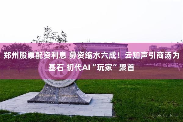 郑州股票配资利息 募资缩水六成!云知声引商汤为基石 初代AI“玩家”聚首