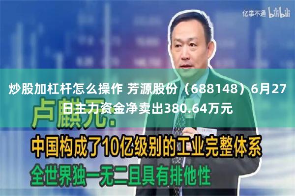 炒股加杠杆怎么操作 芳源股份（688148）6月27日主力资金净卖出380.64万元