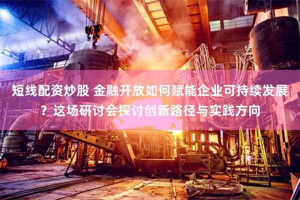 短线配资炒股 金融开放如何赋能企业可持续发展?这场研讨会探讨创新路径与实践方向