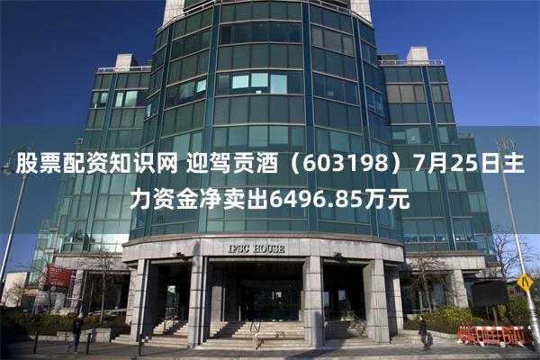 股票配资知识网 迎驾贡酒（603198）7月25日主力资金净卖出6496.85万元