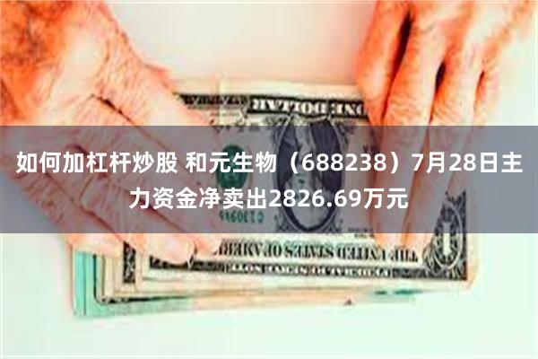 如何加杠杆炒股 和元生物（688238）7月28日主力资金净卖出2826.69万元