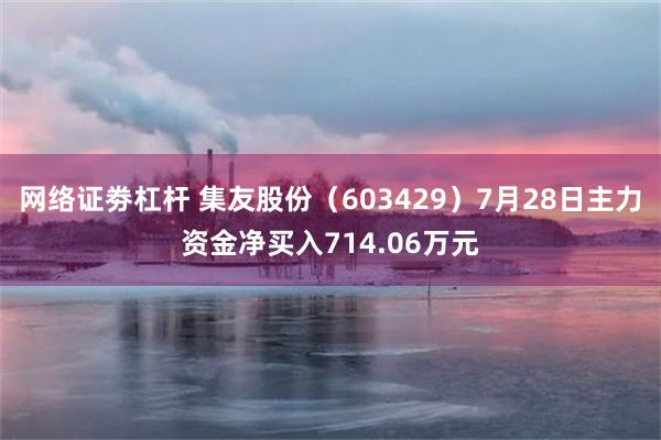 网络证劵杠杆 集友股份（603429）7月28日主力资金净买入714.06万元